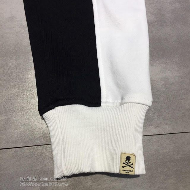 mastermind JapanＸThe North Face聯名款 休閒衛衣套裝 黑白拼色休閒運動褲  tzy1605